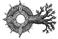 nordic rune for freya symbol tree tattoo design idea