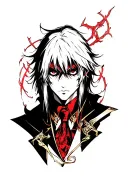 Alucard from hellsing with eyes and other hellsing elements tattoo design idea