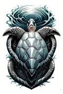 ocean turtle tattoo design idea