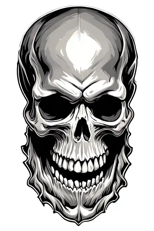 Willie g skull guitar tattoo design idea