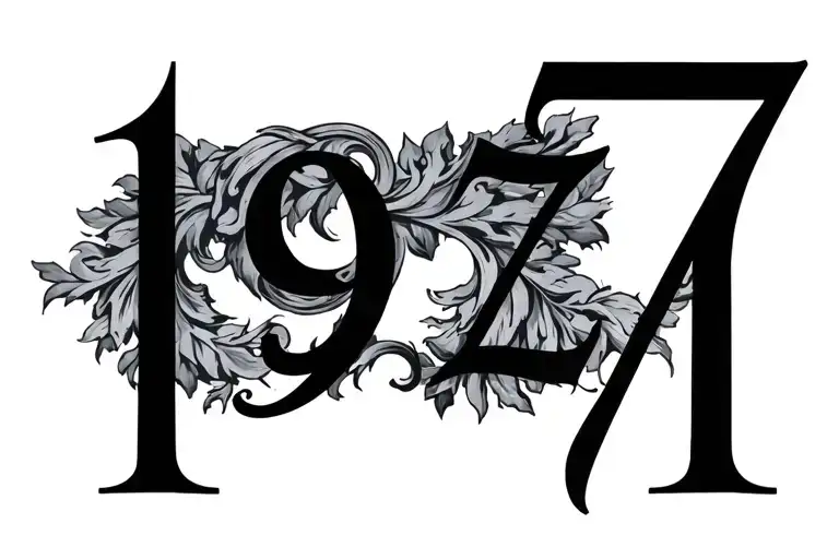 1997 Roman Numerals tattoo design idea