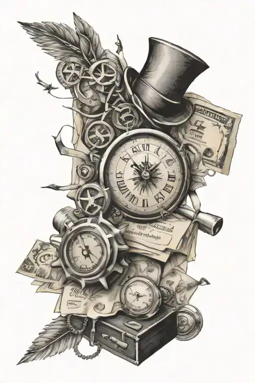 forex trader occupation tools symbols tattoo design idea