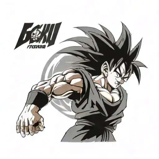 goku saiyan tattoo design idea