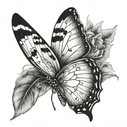butterfly, faye (name) tattoo design idea