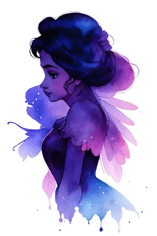 tinkerbell Pocahontas snow white tattoo design idea