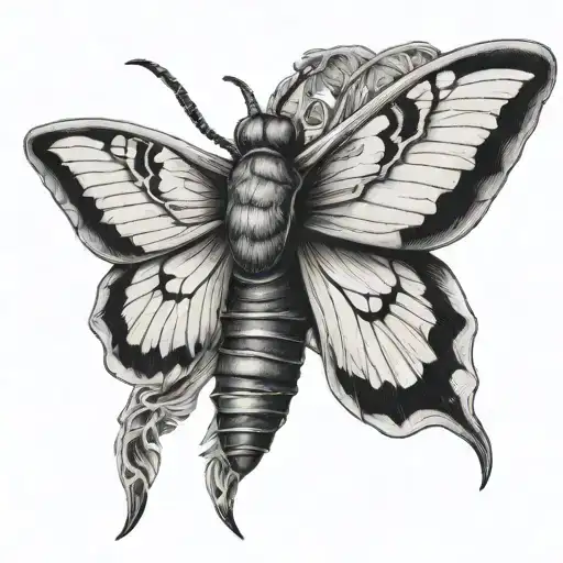deaths head hawk moth tattoo design idea