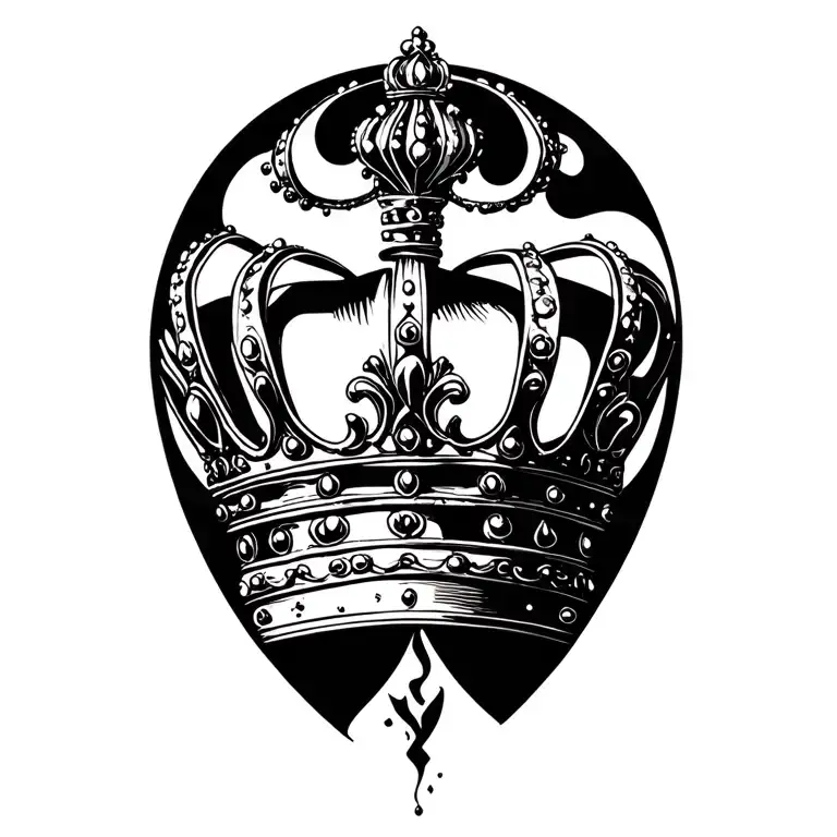 Crown tattoo design idea