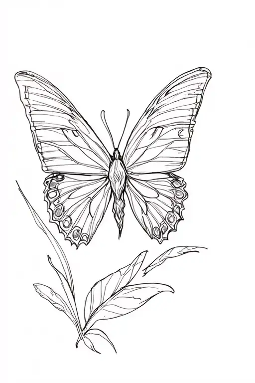papillon tattoo design idea