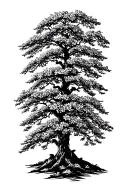 Filler cherry blossom trees tattoo design idea