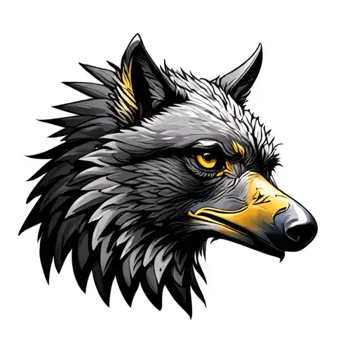 Eagle And Wolf tattoo design idea