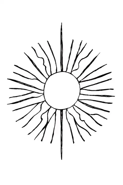 Filipino tribal and sun minimalist tattoo tattoo design idea