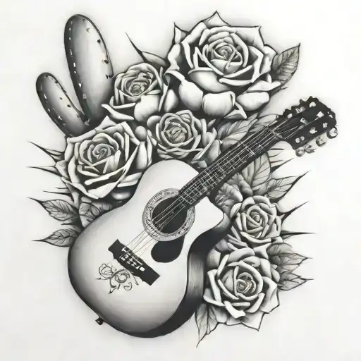roses, cactus, family, god, guitar, business, James bond tattoo design idea