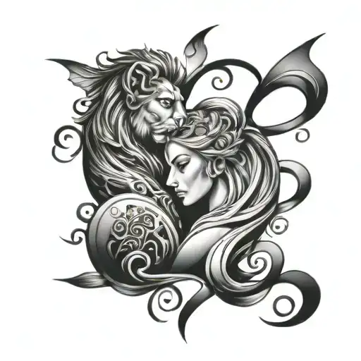 female leo and male virgo in love tattoo design inspired tattoo design idea