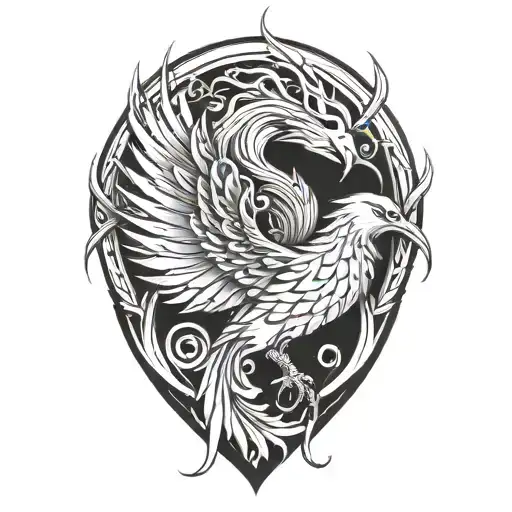 Phoenix tattoo design idea