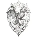 Phoenix tattoo design idea