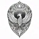Phoenix tattoo design idea