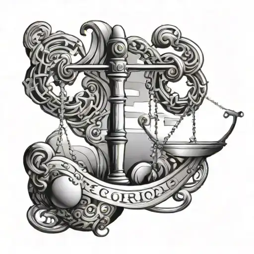 Libra Scorpio tattoo design idea