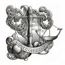 Libra Scorpio tattoo design idea