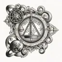 Libra Scorpio tattoo design idea