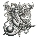 Libra Scorpio tattoo design idea