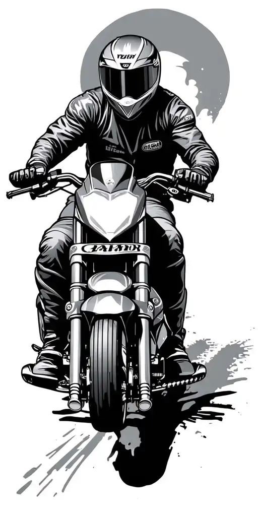 snowmobile racing and motorcycle and love tattoo design idea