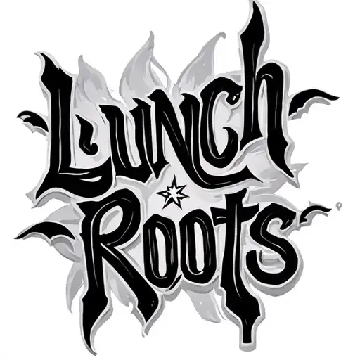 Trapstar Font "Lunch Roots" tattoo design idea