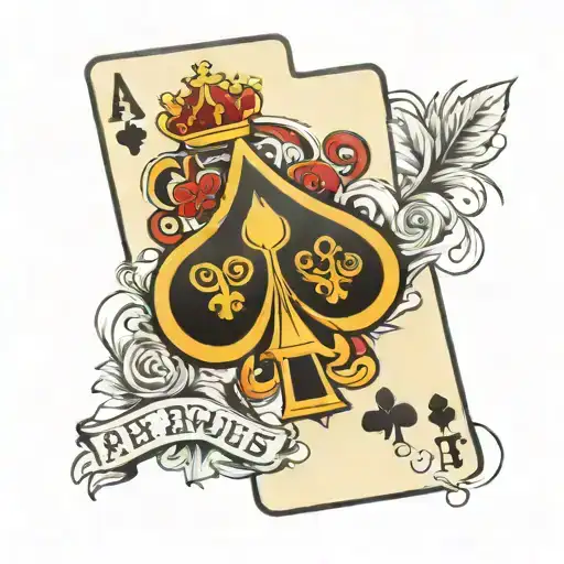 ace of clubs tattoo design idea