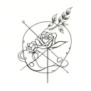 a tattoo that symbolises life and death and conveys the idea that you are always connected with death and humbles you tattoo design idea