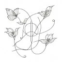 a tattoo that symbolises life and death and conveys the idea that you are always connected with death and humbles you tattoo design idea