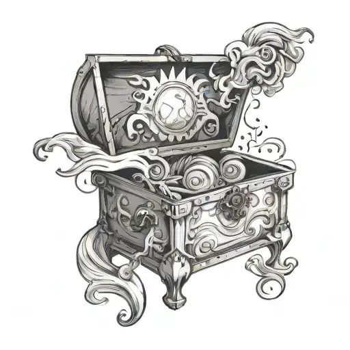 magician magic chest tattoo design idea
