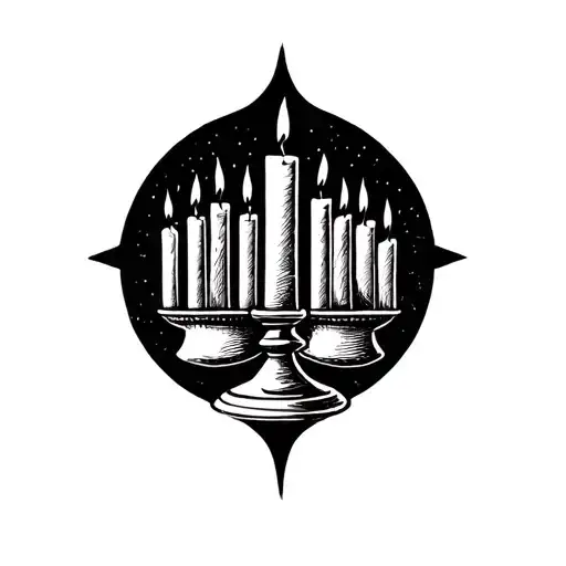 A simple tattoo featuring a black-and-white candlestick chart, with candles rising and falling, representing the financi tattoo design idea