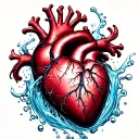 guarded heart not letting poison in the water tattoo design idea