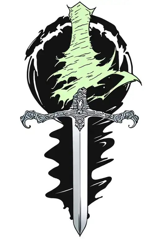 Zoro one piece swords tattoo design idea