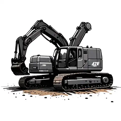 Mining tattoo design idea