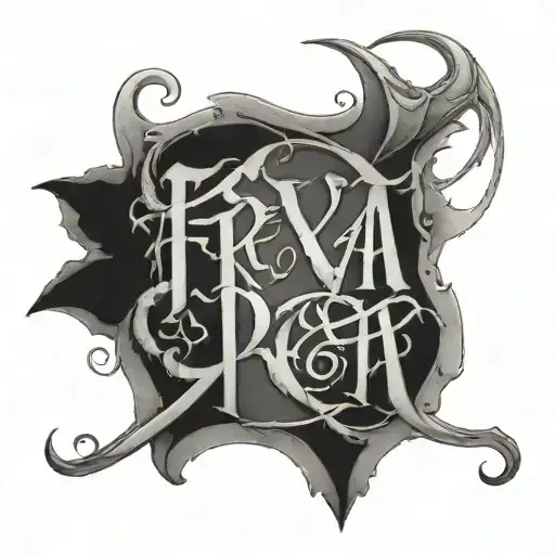 Freya written in Norse script tattoo design idea