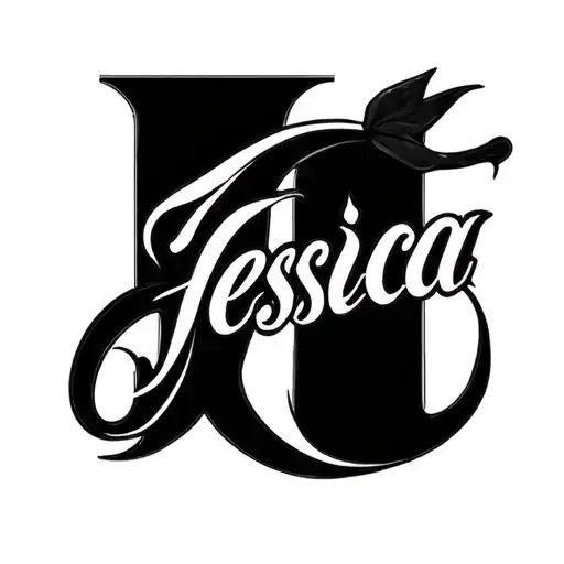 Jessica letters into gothic style tattoo tattoo design idea