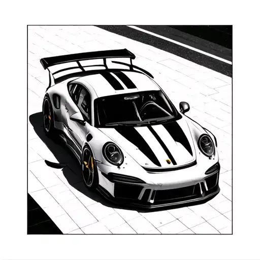 Pointer 911 Gt3 Rs tattoo design idea