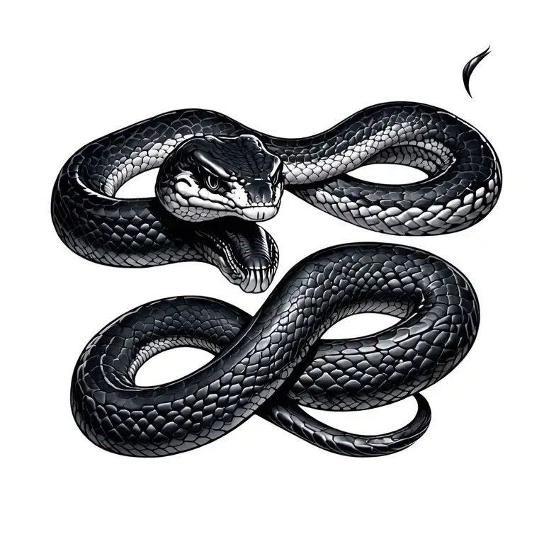 Cybercigilism snake tattoo design idea