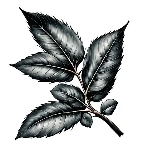 bay leaf tattoo design idea