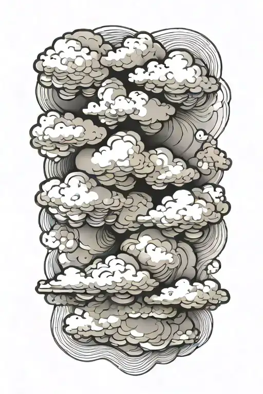 clouds shades tattoo design idea
