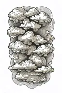 clouds shades tattoo design idea