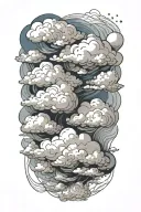 clouds shades tattoo design idea