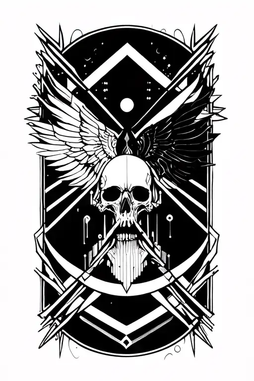 bad omens death of peace tattoo design idea