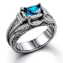 wedding rings map tattoo design idea