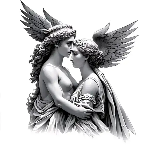 Artemis And Apollo tattoo design idea