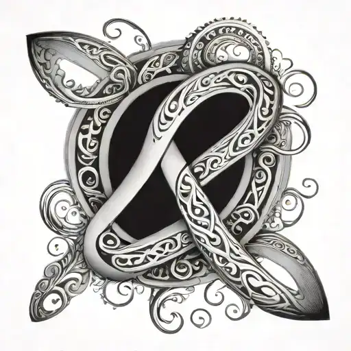 Infinity symbol with melissa and sarah on the line  tattoo design idea