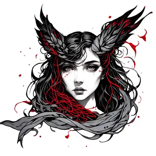 The red thread of Fate tattoo design idea