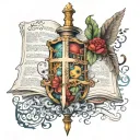 Biblical Scripture writing tattoo design idea