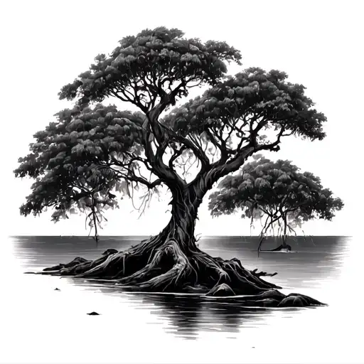 Mangrove Tree tattoo design idea