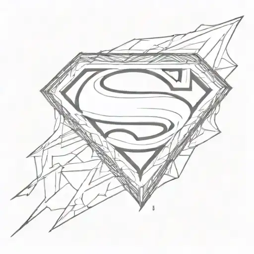 superman logo tattoo design idea